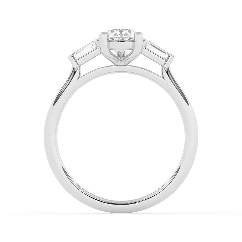 R-82311-AD-W  1.20ct Lab Diamond Three Stone Ring