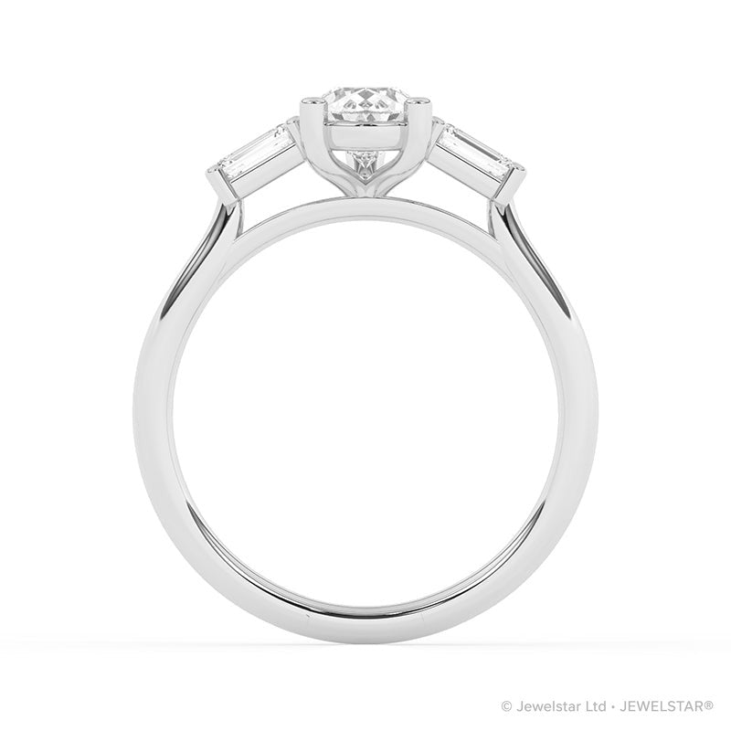 R-82311-AD-W  1.40ct Lab Diamond Three Stone Ring