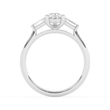 R-82311-AD-W  1.20ct Lab Diamond Three Stone Ring (EGL Report Included)