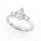 R-82311-AD-W  1.20ct Lab Diamond Three Stone Ring (EGL Report Included)