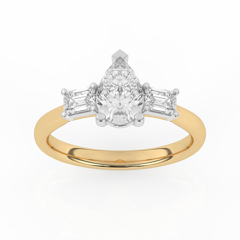 R-82311-AD-Y  1.20ct Lab Diamond Three Stone Ring