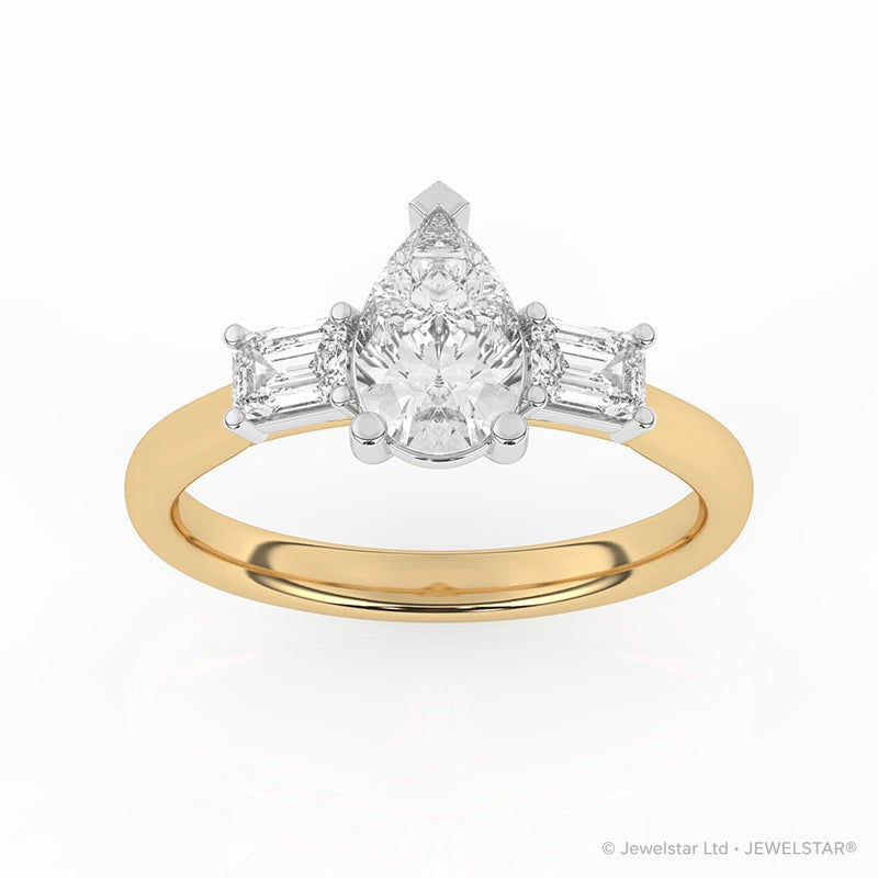 R-82311-AD-Y  1.40ct Lab Diamond Three Stone Ring