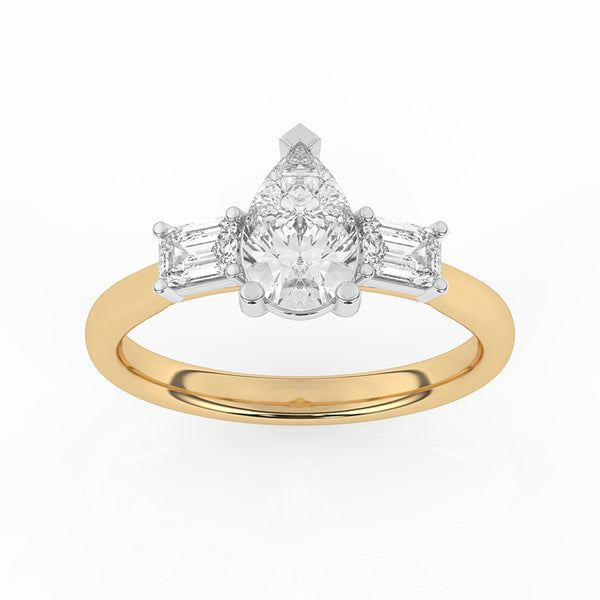 R-82311-AD-Y  1.20ct Lab Diamond Three Stone Ring (EGL Report Included)