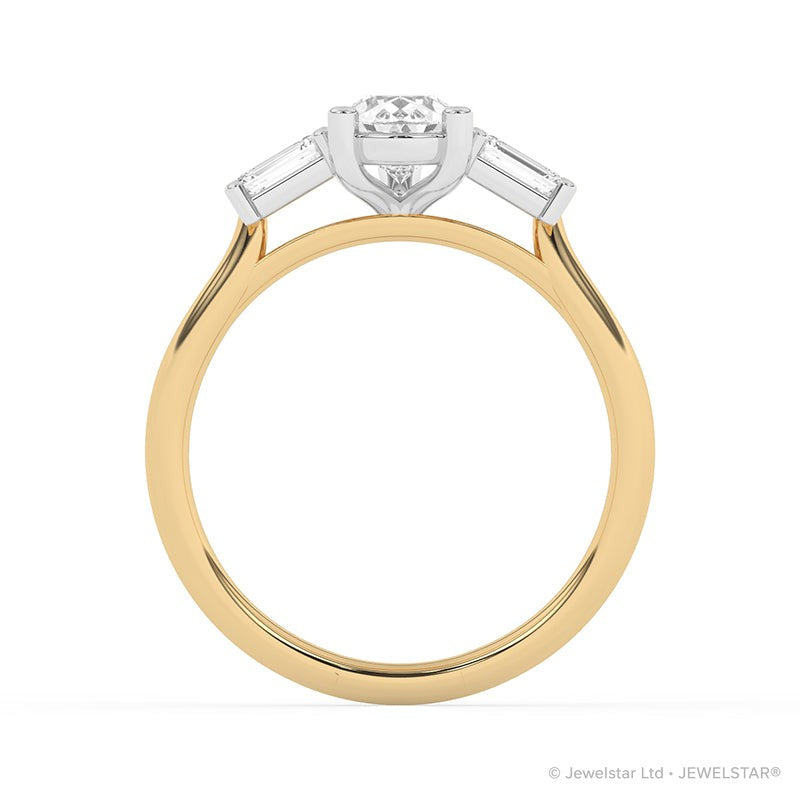 R-82311-AD-Y  1.40ct Lab Diamond Three Stone Ring