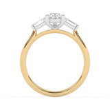 R-82311-AD-Y  1.20ct Lab Diamond Three Stone Ring (EGL Report Included)