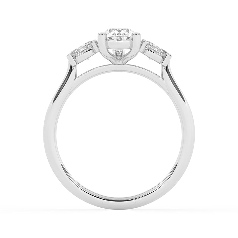R-82312-AD-W  1.30ct Lab Diamond Three Stone Ring