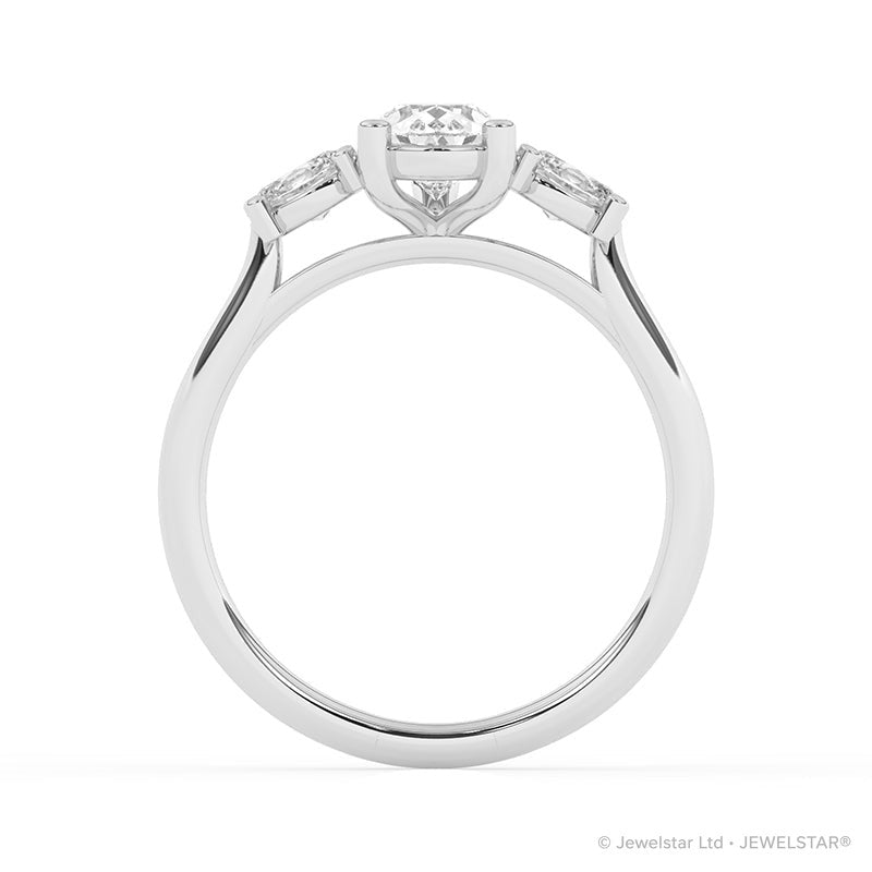 R-82312-AD-W  1.50ct Lab Diamond Three Stone Ring