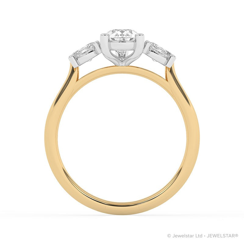 R-82312-AD-Y  1.50ct Lab Diamond Three Stone Ring