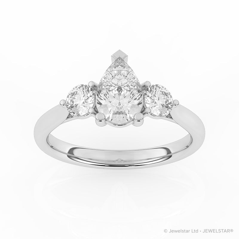 R-82313-AD-W  1.50ct Lab Diamond Three Stone Ring