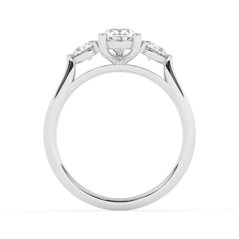 R-82313-AD-W  1.30ct Lab Diamond Three Stone Ring