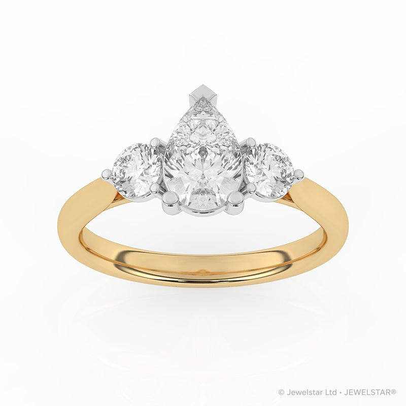 R-82313-AD-Y  1.50ct Lab Diamond Three Stone Ring