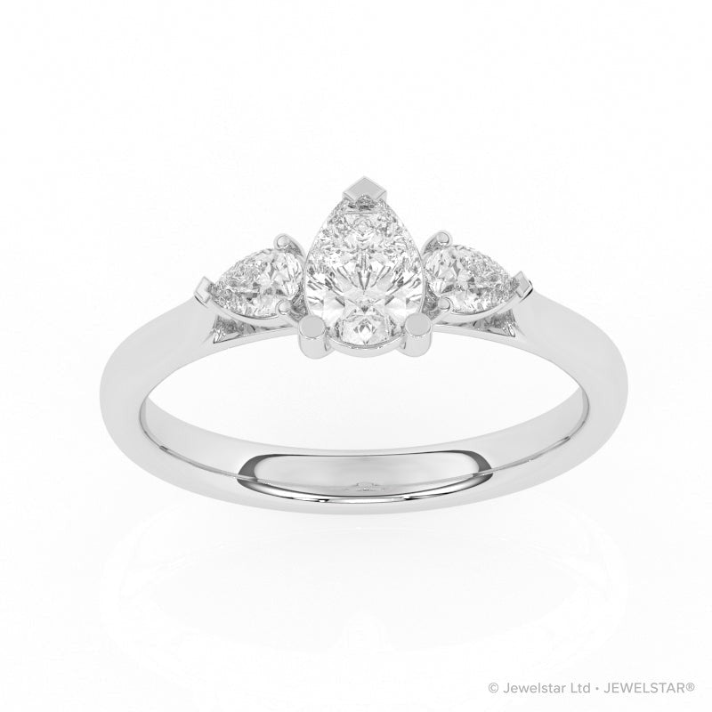 R-82320-AD-W  0.75ct Lab Diamond Three Stone Ring