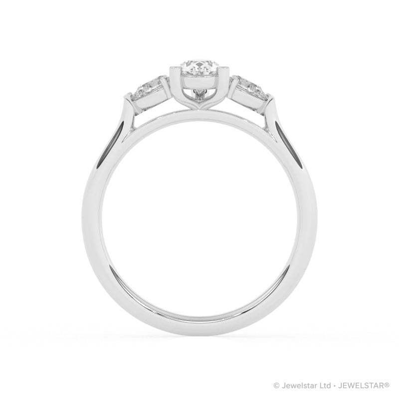 R-82320-AD-W  0.75ct Lab Diamond Three Stone Ring