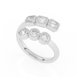 R-82346-AD-W   1.40ct Lab Diamond Six Stone Ring (EGL Report Included)