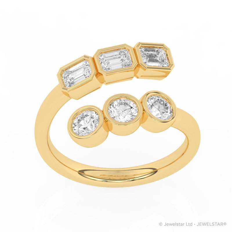 R-82346-AD-Y   1.40ct Lab Diamond Six Stone Ring