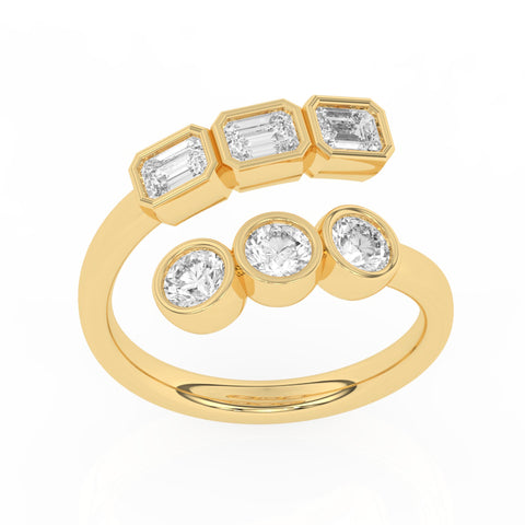 R-82346-AD-Y   1.40ct Lab Diamond Six Stone Ring (EGL Report Included)