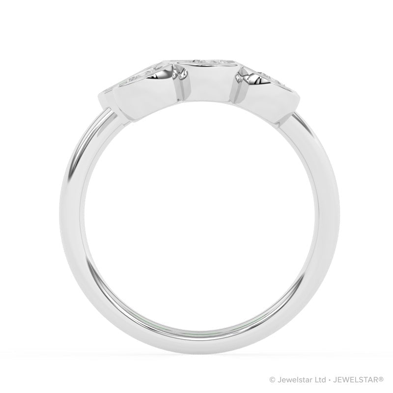 R-82346-EM-W   Lab Diamond Six Stone Ring