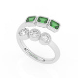 R-82346-EM-W   0.75ct Lab Diamond Six Stone Ring (EGL Report Included)