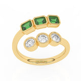 R-82346-EM-Y   0.75ct Lab Diamond Six Stone Ring (EGL Report Included)