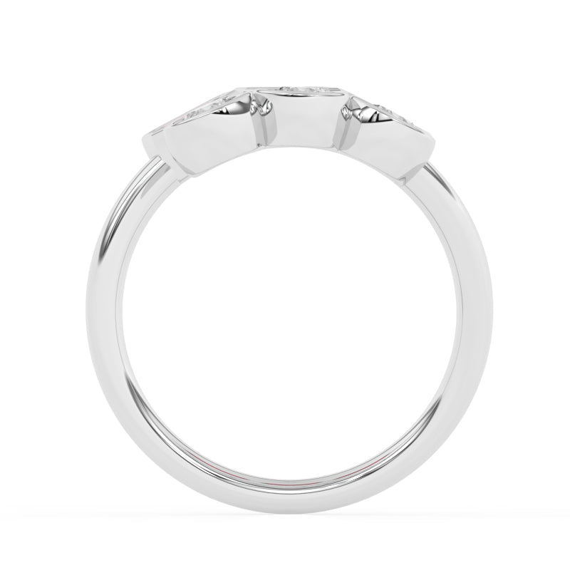 R-82346-RU-W   Lab Diamond Six Stone Ring