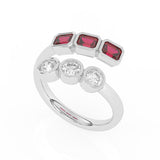R-82346-RU-W   0.75ct Lab Diamond Six Stone Ring (EGL Report Included)