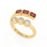 R-82346-RU-Y   0.75ct Lab Diamond Six Stone Ring (EGL Report Included)