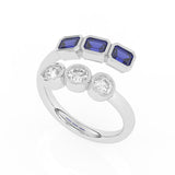 R-82346-SA-W   0.75ct Lab Diamond Six Stone Ring (EGL Report Included)