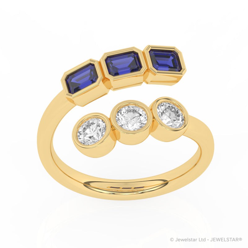 R-82346-SA-Y   Lab Diamond Six Stone Ring