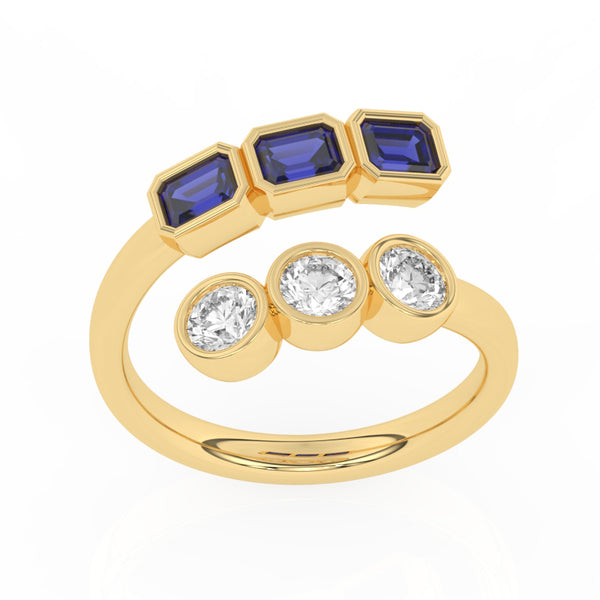 R-82346-SA-Y   0.75ct Lab Diamond Six Stone Ring (EGL Report Included)