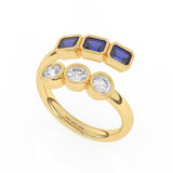 R-82346-SA-Y   0.75ct Lab Diamond Six Stone Ring (EGL Report Included)