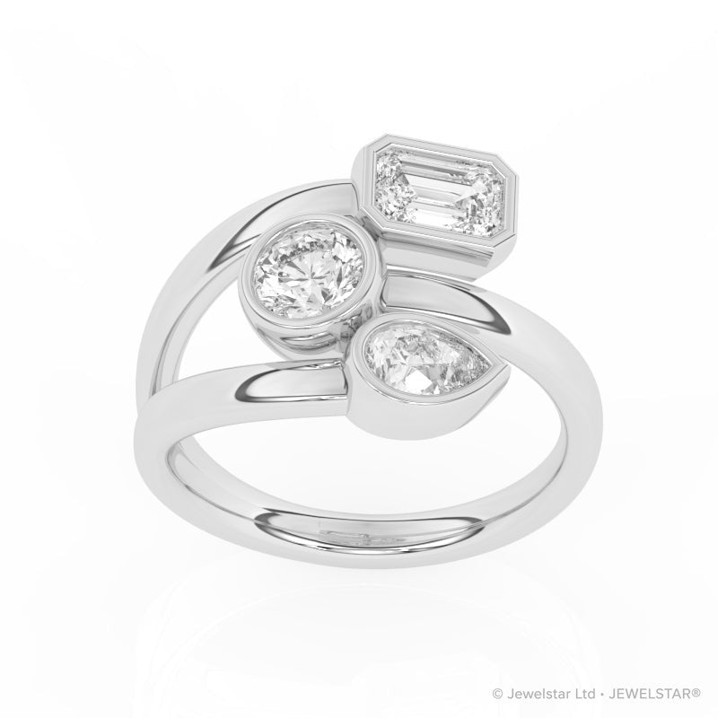 R-82347-AD-W   1.65ct Lab Diamond Three Stone Ring