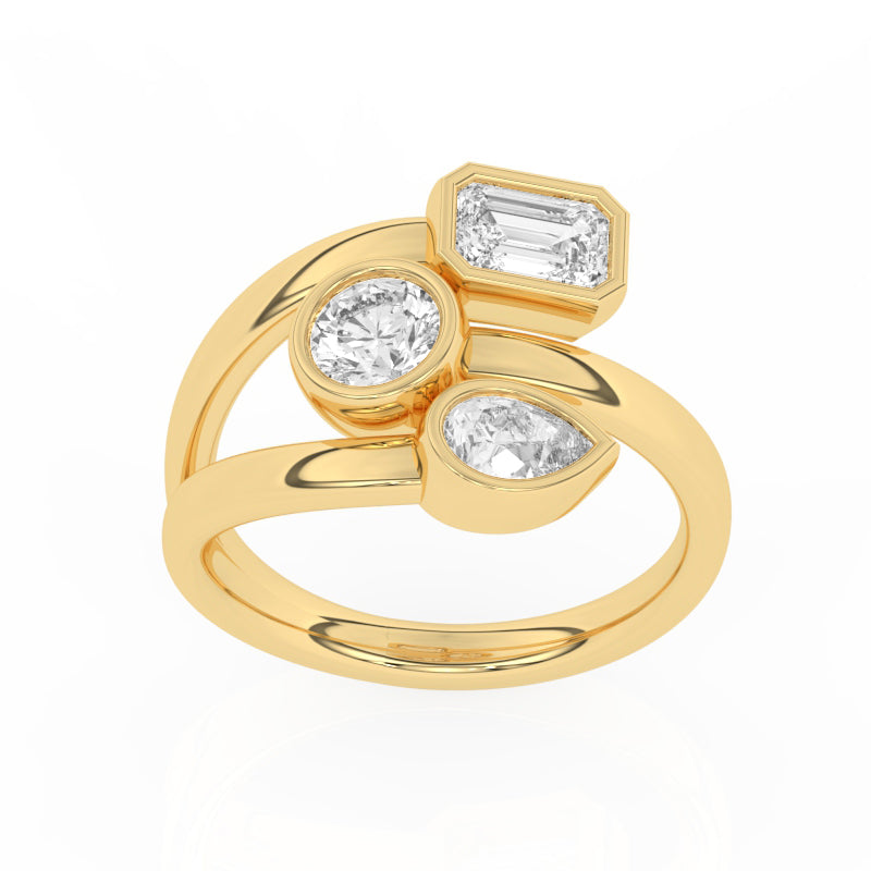 R-82347-AD-Y   1.65ct Lab Diamond Three Stone Ring