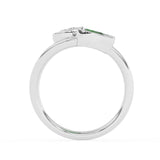 R-82347-EM-W   0.50ct Lab Diamond Three Stone Ring (EGL Report Included)