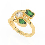R-82347-EM-Y   0.50ct Lab Diamond Three Stone Ring (EGL Report Included)