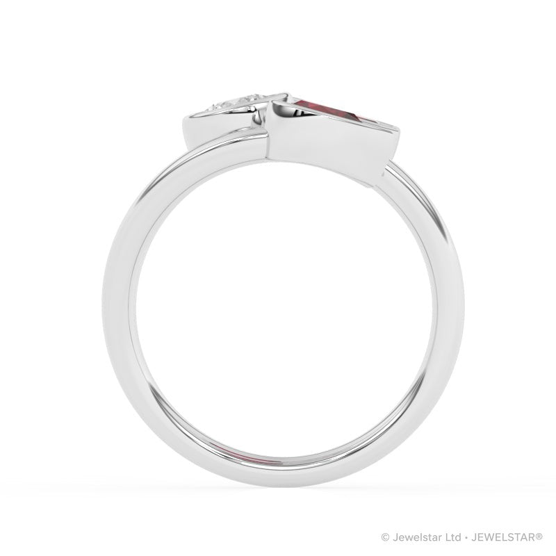 R-82347-RU-W   Lab Diamond Three Stone Ring