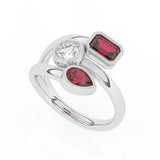 R-82347-RU-W   0.50ct Lab Diamond Three Stone Ring (EGL Report Included)