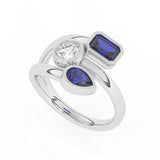 R-82347-SA-W   0.50ct Lab Diamond Three Stone Ring (EGL Report Included)