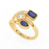 R-82347-SA-Y   0.50ct Lab Diamond Three Stone Ring (EGL Report Included)