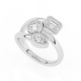 R-82347-AD-W   1.65ct Lab Diamond Three Stone Ring (EGL Report Included)