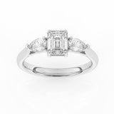 R-82410-AD-W  1.40ct Lab Diamond Three Stone Ring (EGL Report Included)