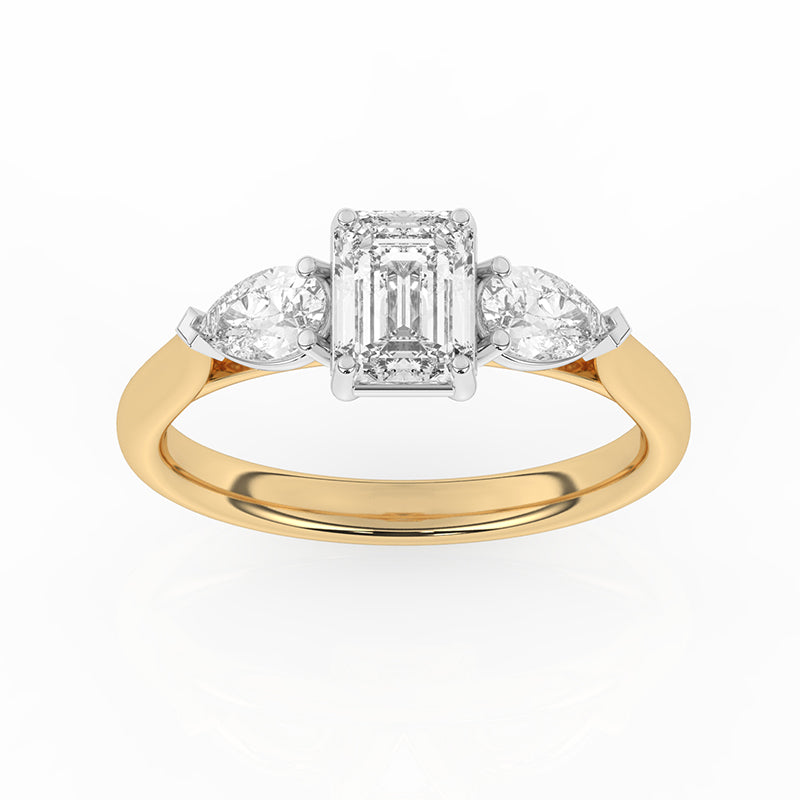 R-82410-AD-Y  1.40ct Lab Diamond Three Stone Ring