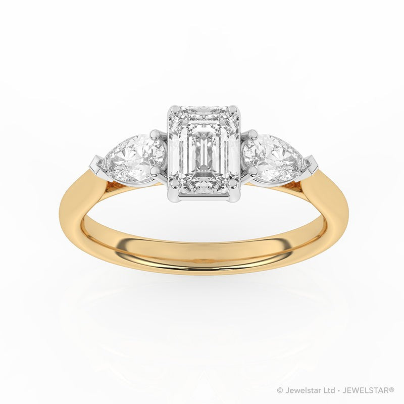 R-82410-AD-Y  1.40ct Lab Diamond Three Stone Ring