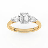 R-82410-AD-Y  1.40ct Lab Diamond Three Stone Ring (EGL Report Included)