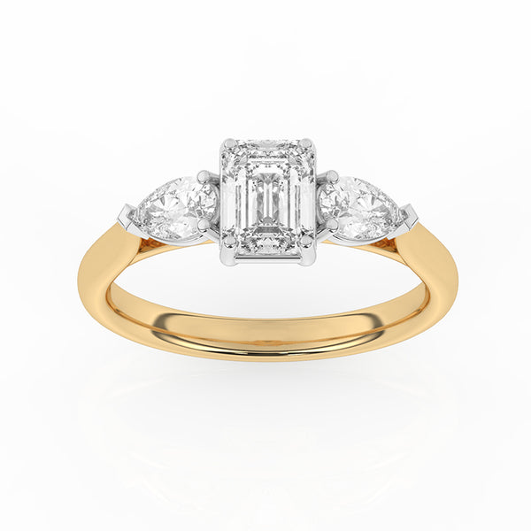 R-82410-AD-Y  1.40ct Lab Diamond Three Stone Ring (EGL Report Included)