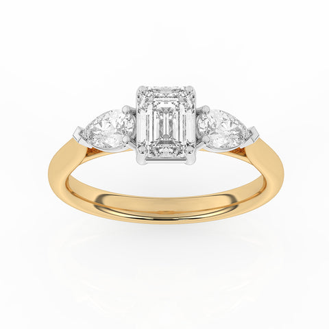 R-82410-AD-Y  1.50ct G-H/VS Lab Diamond Three Stone Ring (EGL Report Included)