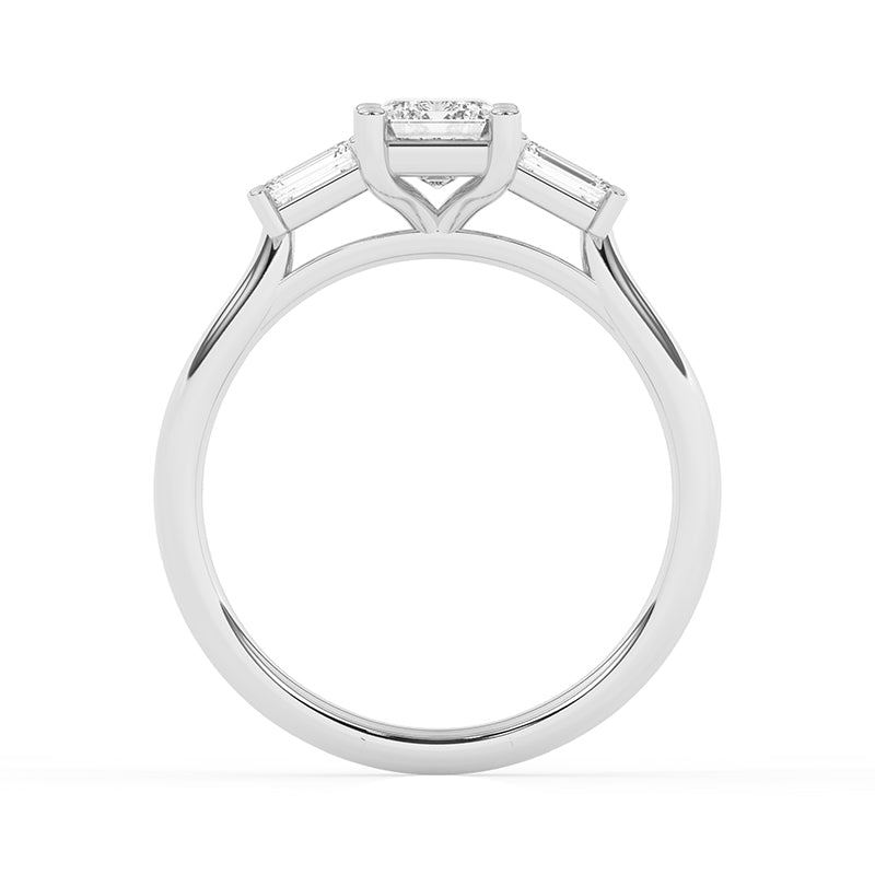 R-82411-AD-W  1.40ct Lab Diamond Three Stone Ring