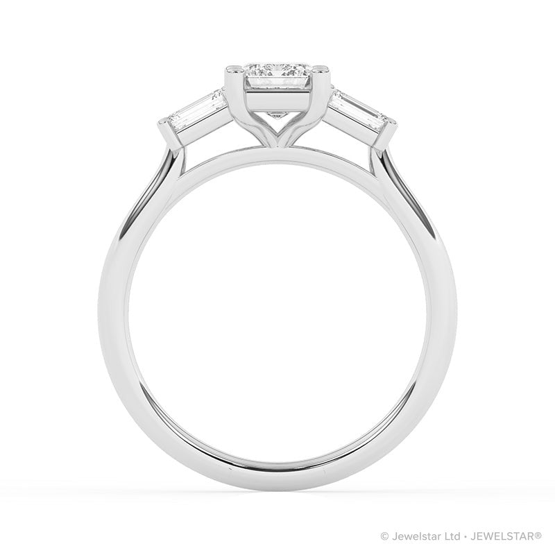 R-82411-AD-W  1.40ct Lab Diamond Three Stone Ring