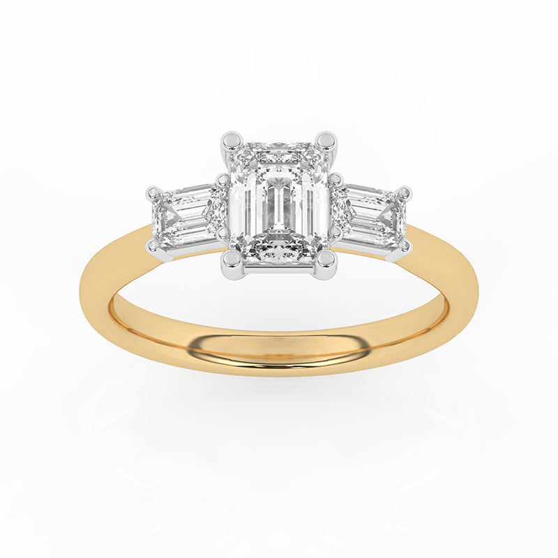 R-82411-AD-Y  1.40ct Lab Diamond Three Stone Ring