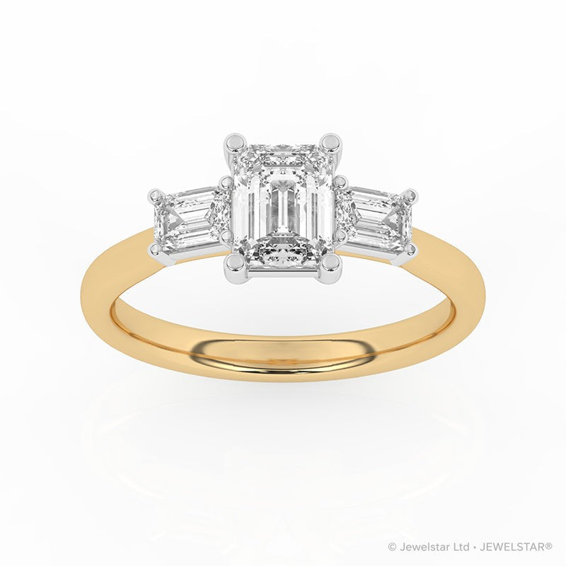 R-82411-AD-Y  1.40ct Lab Diamond Three Stone Ring