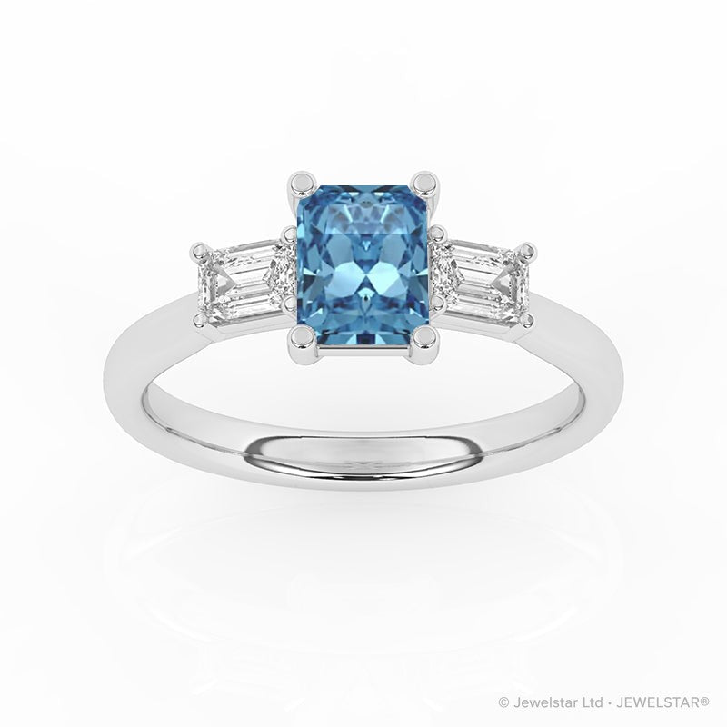 R-82411-BL-W  1.40ct Lab Diamond Three Stone Ring (IGI Report Included)